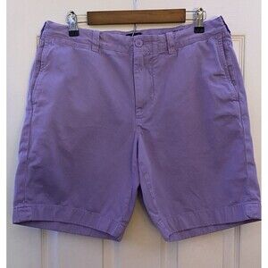 J. Crew Stanton Men's 34 waist Flat Front Cotton Twill Chino Shorts Lavender